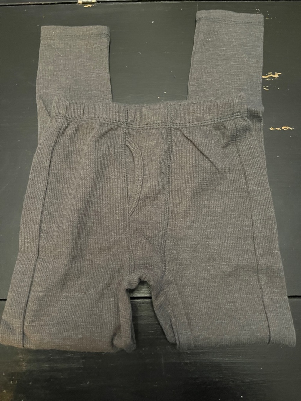 Cuddl Duds Charcoal Gray Ribbed Thermal Long Johns